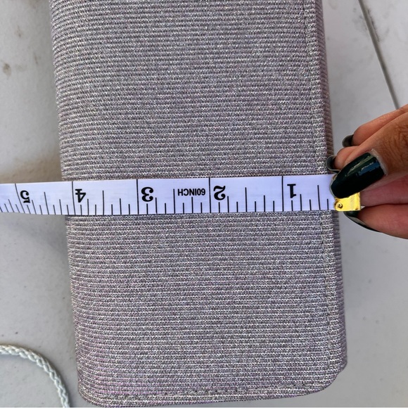 Estee & Lilly Envelope Closure flap clutch - Lilac Purple Crossbody Handbag - Picture 7 of 13